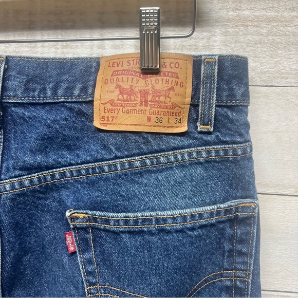 Levis 517 Jeans‎ Mens 36x34 Blue Boot Cut Western Cowboy Workwear - Picture 4 of 13